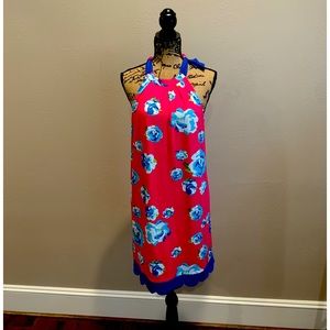 Mudpie sun dress or swimsuit cover size M good condition like new pink and blue